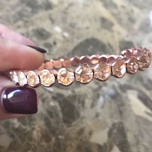 MK Rose Gold and Morganite color crystal Bracelet